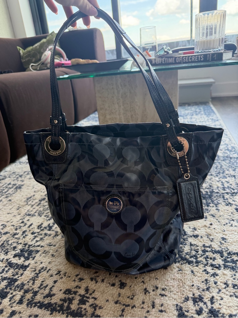 Coach Blue Signature C Tote Bag